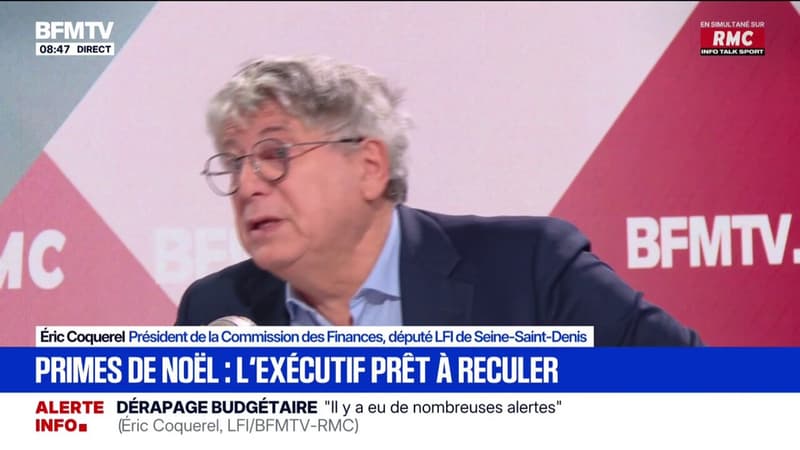 "Cette politique vise à faire en sorte que le pouvoir d'achat des Français baisse": Eric Coquerel réagit aux primes de Noël, un temps envisagées d'être supprimées pour les foyers sans enfants