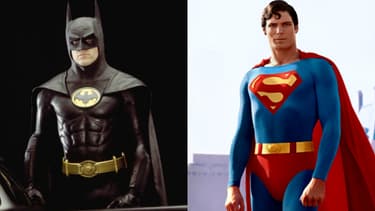 Michael Keaton dans la peau de Batman, Christopher Reeve dans celle de Superman
