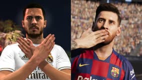 Eden Hazard et Lionel Messi