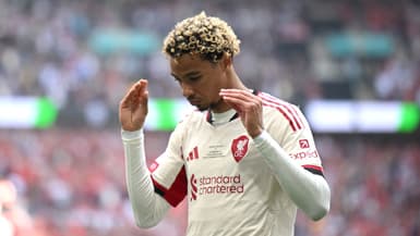La célébration de Hugo Ekitike lors de Liverpool-Crystal Palace le 10 août 2025