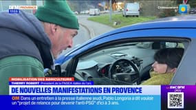 Bouches-du-Rhône: les agriculteurs portent leur mobilisation sur un rond-point à Meyreuil