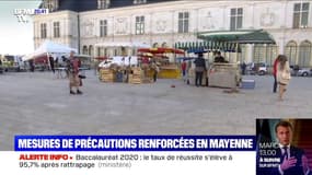 Covid: masque obligatoire, distanciation entre les commerçants... La ville de Laval réorganise son marché par mesure de précaution