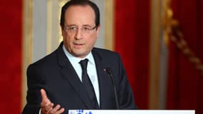 François Hollande, ce jeudi à l'Elysée à l'occasion du lancement des commémorations du centenaire de la Première guerre mondiale.