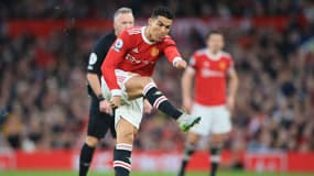 Cristiano Ronaldo lors du match Manchester United-Tottenham, le 12 mars 2022