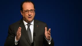 François Hollande à l'ouverture d'un Forum méditerranéen sur le climat jeudi à Marseille.