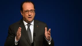 François Hollande à l'ouverture d'un Forum méditerranéen sur le climat jeudi à Marseille.