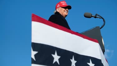 Le président américain Donald Trump lors d'un meeting à Avoca, le 2 novembre 2020 en Pennsylvanie