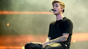 Justin Bieber en concert à Los Angeles en mai 2015.