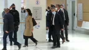 Nicolas Sarkozy à son arrivé au tribunal de Paris.