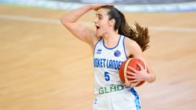 Marie Pardon lors du match d'Euroligue féminine entre Basket Landes et Mersin - le 08/01/2025
