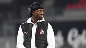 Le milieu Ismaël Koné avant le match de l'OM à Rennes en Ligue 1, le 11 janvier 2025