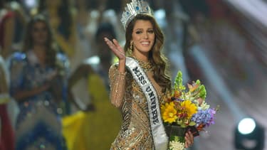Iris Mittenaere le jour de son couronnement, le 30 janvier 2017 à Manille, aux Philippines.