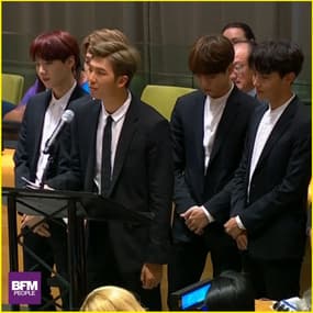 À l'ONU, le groupe de K-pop BTS appelle à "écouter sa voix intérieure"