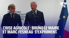 Crise agricole: le point de Bruno Le Maire et Marc Fesneau en intégralité 