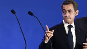 Nicolas Sarkozy le 13 décembre dernier lors d'un discours devant les cadres de l'UMP à Paris 