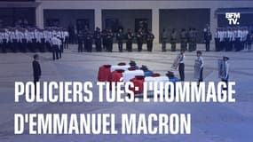 Emmanuel Macron rend hommage aux trois policiers tués à Roubaix 