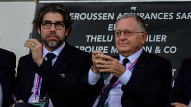 Juninho et Jean-Michel Aulas en 2019