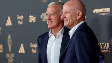 Didier Deschamps et Guy Stéphan lors de la cérémonie du Ballon d'or le 22 septembre à Paris