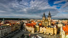Une vue aérienne de Prague en 2015 (illustration)