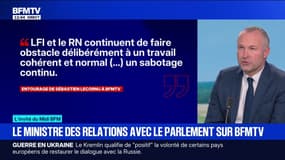 Budget: "On a tout fait, tout essayé. Ça aurait été de l'entêtement d'aller jusqu'au vote", estime Laurent Panifous, ministre délégué chargé des Relations avec le Parlement