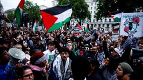 Des manifestants pro-palestiniens à Londres, le mardi 28 mai 2024