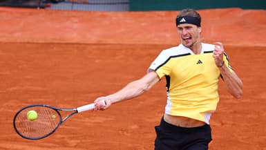 Alexander Zverev au deuxième tour de Roland-Garros, le 30 mai 2024