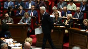 Michel Barnier peu avant son discours de politique générale à l'Assemblée nationale, le 1er octobre 2024