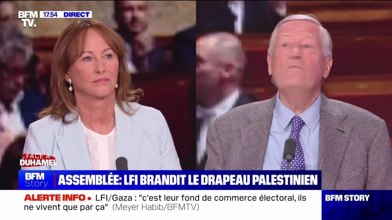 Face à Duhamel Ségolène Royal LFI brandit le drapeau palestinien à l