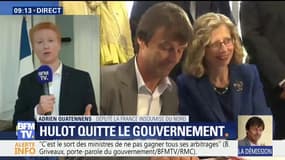 "Tout le système Macron est en état de décomposition." Quatennens qualifie de "sanction" la démission de Hulot