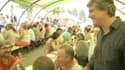 Arnaud Montebourg lors de la Fête de la rose le 27 août à Frangy-en-Bresse
