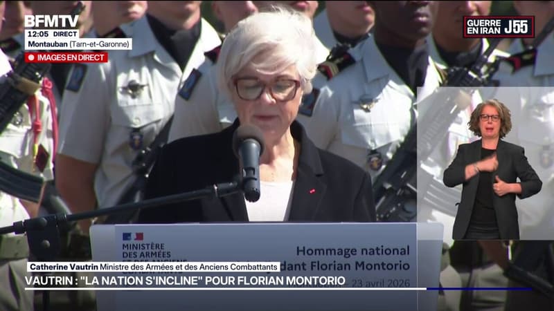 Hommage à l'adjudant Florian Montorio: la ministre des Armées salue la mémoire d'"un héros" "digne de la confiance de ses chefs"