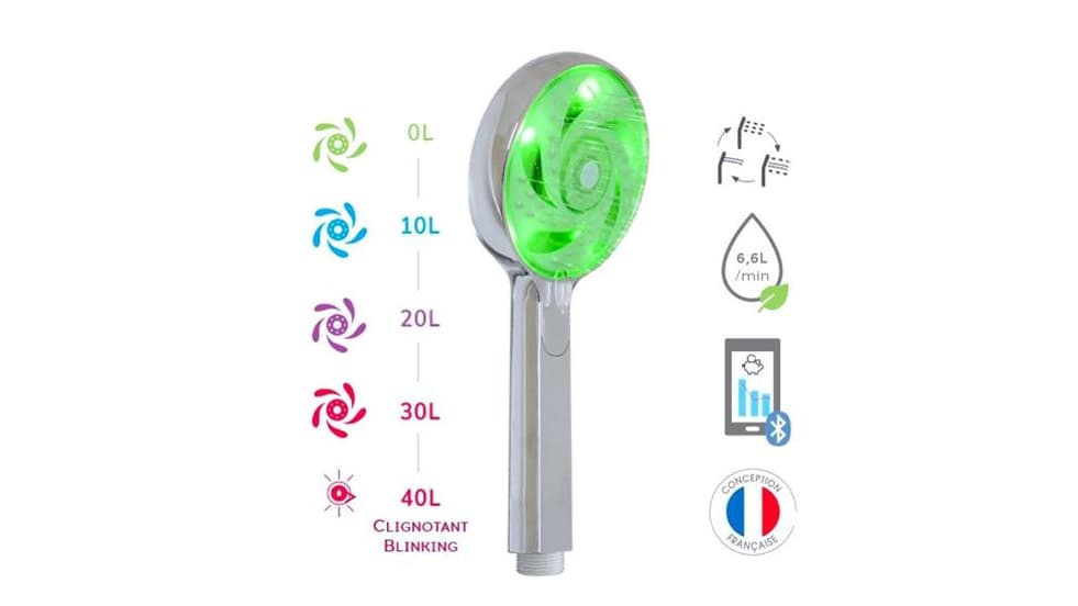 Pommeau de douche connecté Hydrao Aloé Pommeau de douche connecté Hydrao Aloé