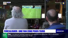 Une fane zone à Forcalquier (04) pour le premier match des bleus 