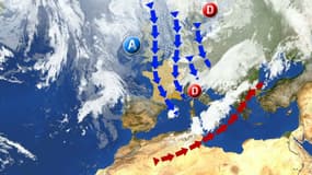 Une descente froide directement en provenance du pôle nord explique ce net refroidissement de la masse d'air ce week-end.