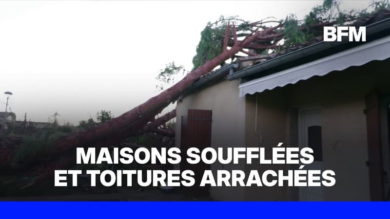 Tornade dans l'Aude: les images impressionnantes des dégâts dans la commune de Pomas