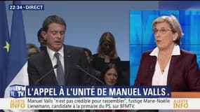 Manuel Valls "n'est pas crédible pour rassembler", fustige Marie-Noëlle Lienemann