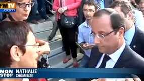 Nathalie, la chômeuse qui a interpellé François Hollande sur le problème de l'emploi des seniors.