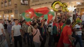 Des supporters du Portugal issus de la communauté indienne de Doha