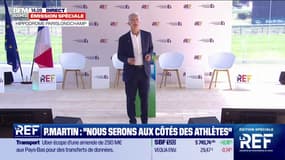 Patrick Martin lors de son discours à la REF: "Beaucoup de nos entreprises ont contribué" au succès des JO