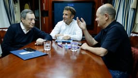 Mario Draghi, Emmanuel Macron et Olaf Scholz