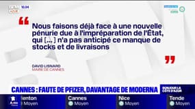 Cannes: mal approvisionnée en Pfizer, la ville doit compter sur du Moderna