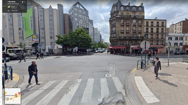 Peu de marquages au sol à un carrefour important de la ville de Pantin (Seine-Saint-Denis)