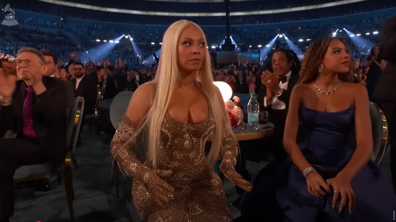 "Je ne m'attendais vraiment pas à ça": l'image du choc de Beyoncé aux Grammys 2025 devient virale