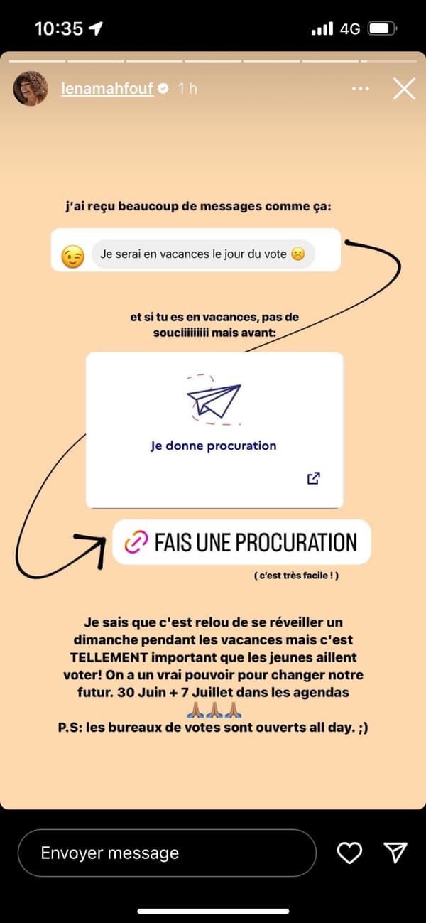 La story de Lena Situations, postée ce lundi 10 juin. 