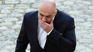 Serge Ayoub, fondateur du groupe Troisième Voie, au tribunal d'Amiens le 27 mars 2017 pour une audition dans un autre procès lié à un mouvement violent d'extrême droite.