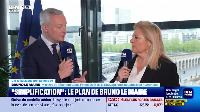 Bruno Le Maire (ministre de l'Économie) : « Simplification », le plan de Bruno Le Maire - 24/04