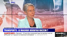 Elisabeth Borne est favorable au maintien du port du masque dans les transports "tant qu'on n'a pas un traitement ou un vaccin" 