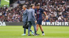 Khvicha Kvaratskhelia blessé lors du match PSG-Lens (2-0, L1), le 14 septembre 2025