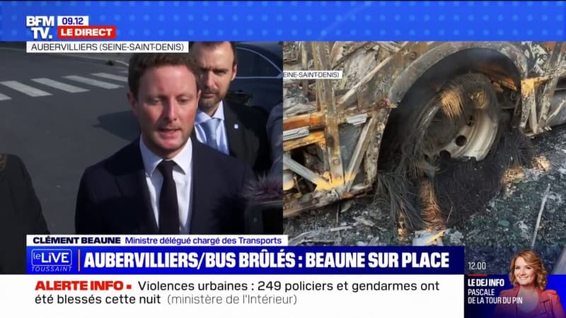 Clément Beaune à propos du centre de bus incendié à Aubervilliers: 