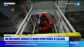 Un incendie simulé dans le cadre d'un exercice à bord d'un navire transmanche à Calais